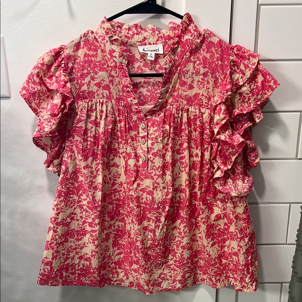 MEC Pink Floral Blouse